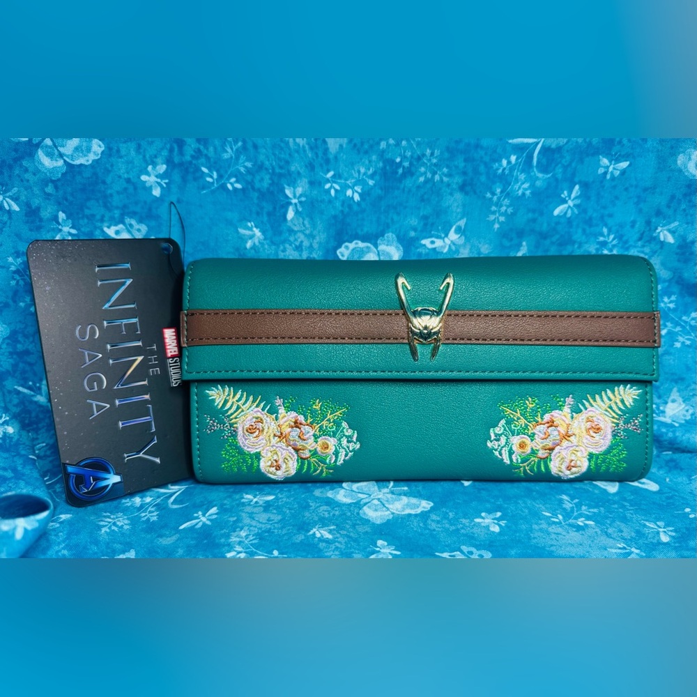 Loungefly Loki Floral Embroidered Wallet